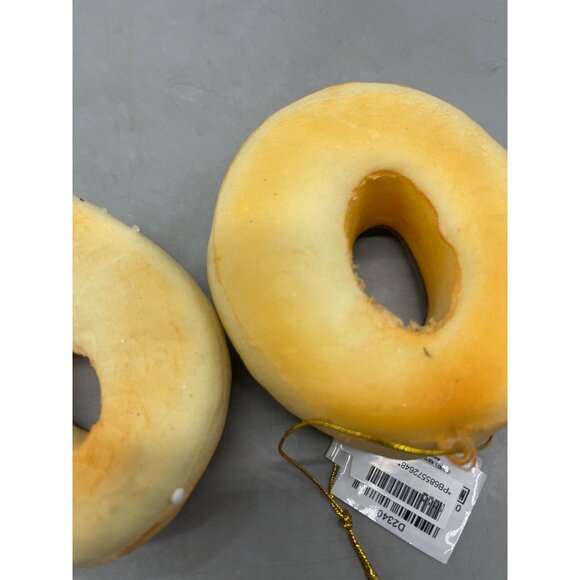 Kurt Adler sweet scoops chocolate donut ornaments set of 2 squishy 3.5" READ NEW - Picture 7 of 7